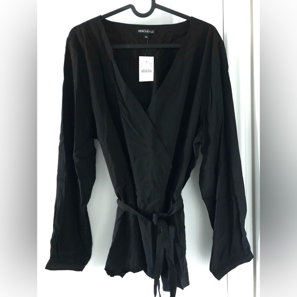 J. Crew Tops - J. Crew Mercantile Women's Black Wrap blouse.